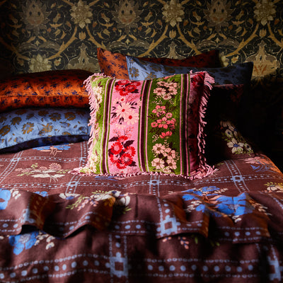 Devi Velvet Cushion - Rosewater Feather Insert