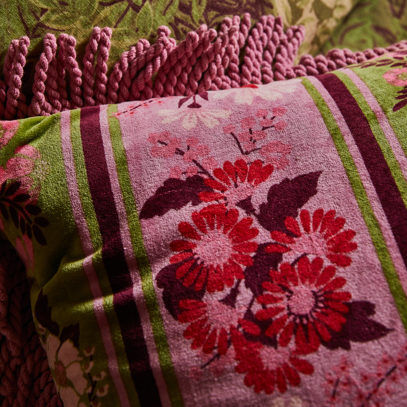 Devi Velvet Cushion - Rosewater Feather Insert