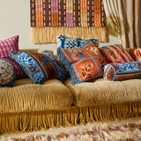 Mira Embroidered Cushion - Cinnamon Feather Insert