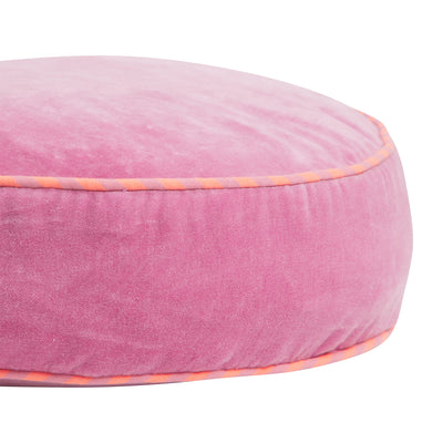 Castilo Round Velvet Cushion - Rosewater Feather Insert