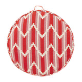 Nisha Round Floor Cushion - Chilli