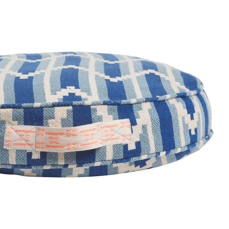 Nisha Round Floor Cushion - Blue Jean