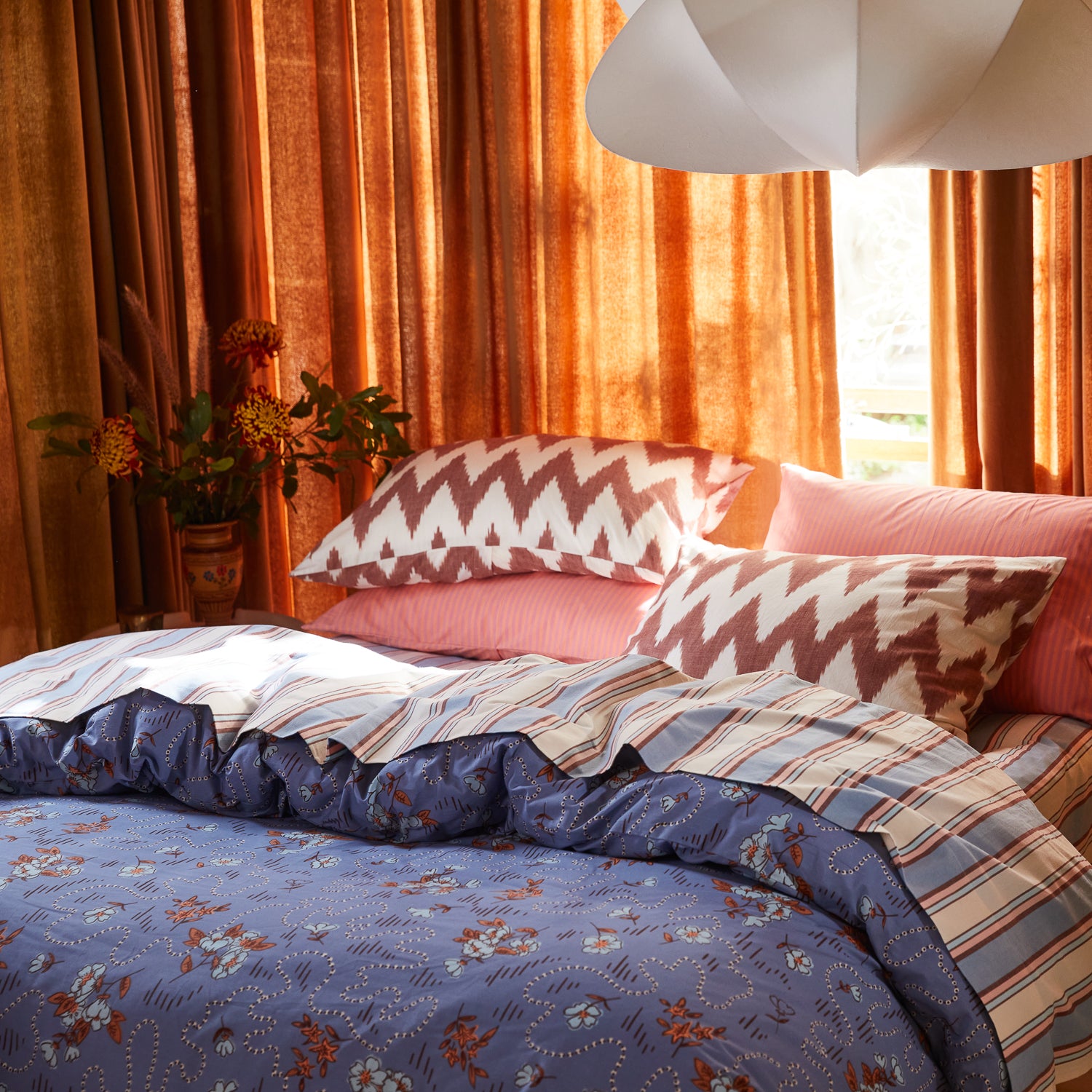 Myra Cotton Quilt Cover Sage and Clare