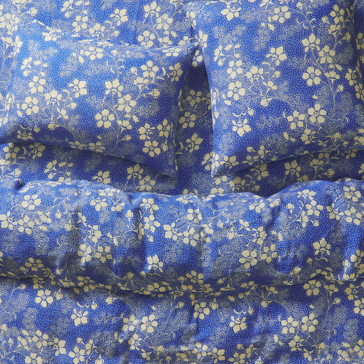 Salina Linen Quilt Cover - Lapis Single