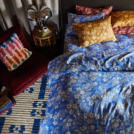 Salina Linen Quilt Cover - Lapis Single