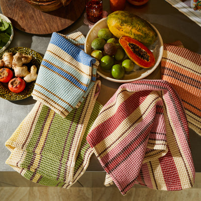 Ishani Stripe Tea Towel - Desert