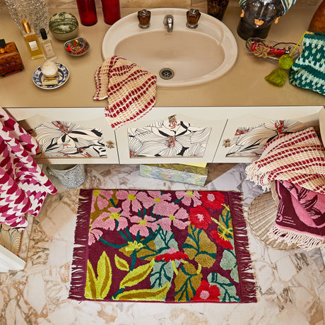 Genevieve Bath Mat - Mahogany