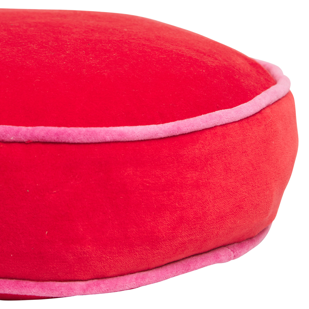Castilo Round Velvet Cushion - Scarlet Cover Only