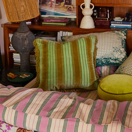 Brigitte Velvet Cushion - Olive Cover Only