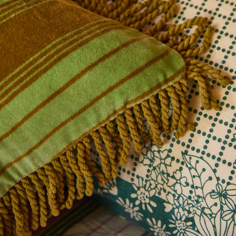 Brigitte Velvet Cushion - Olive Cover Only