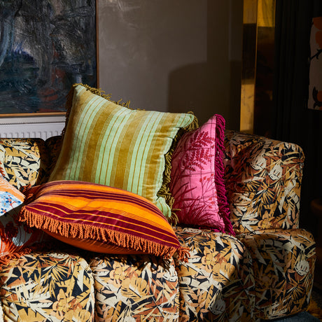 Brigitte Velvet Cushion - Olive Cover Only