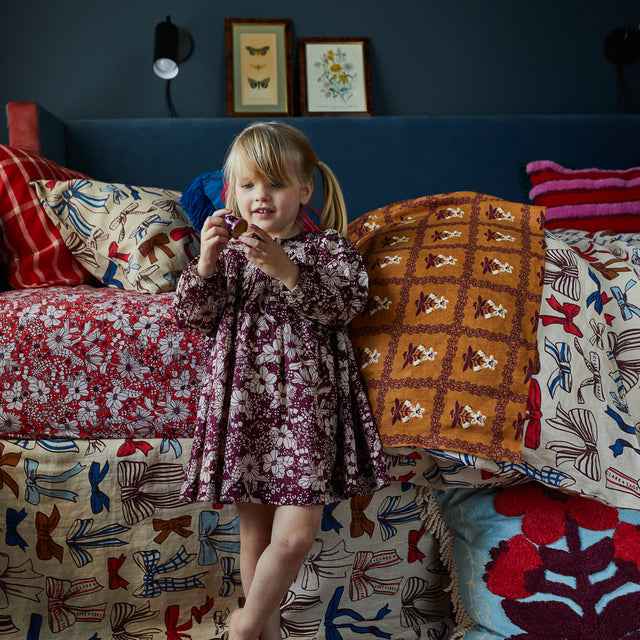 Evette Kids Dress - Mahogany 3