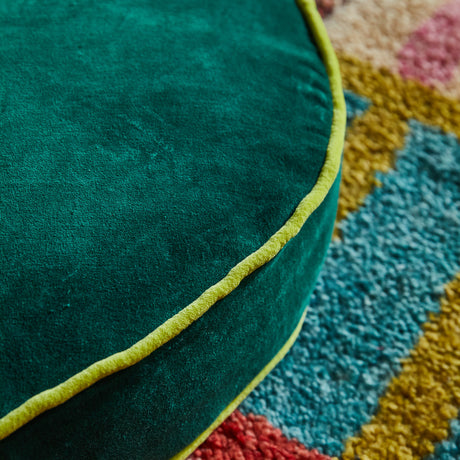 Etienne Velvet Floor Cushion - Forest