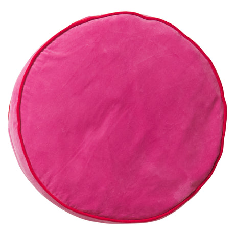 Etienne Velvet Floor Cushion - Cosmo Pink
