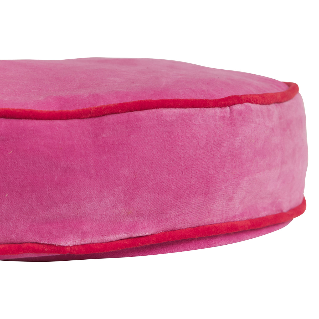 Etienne Velvet Floor Cushion - Cosmo Pink
