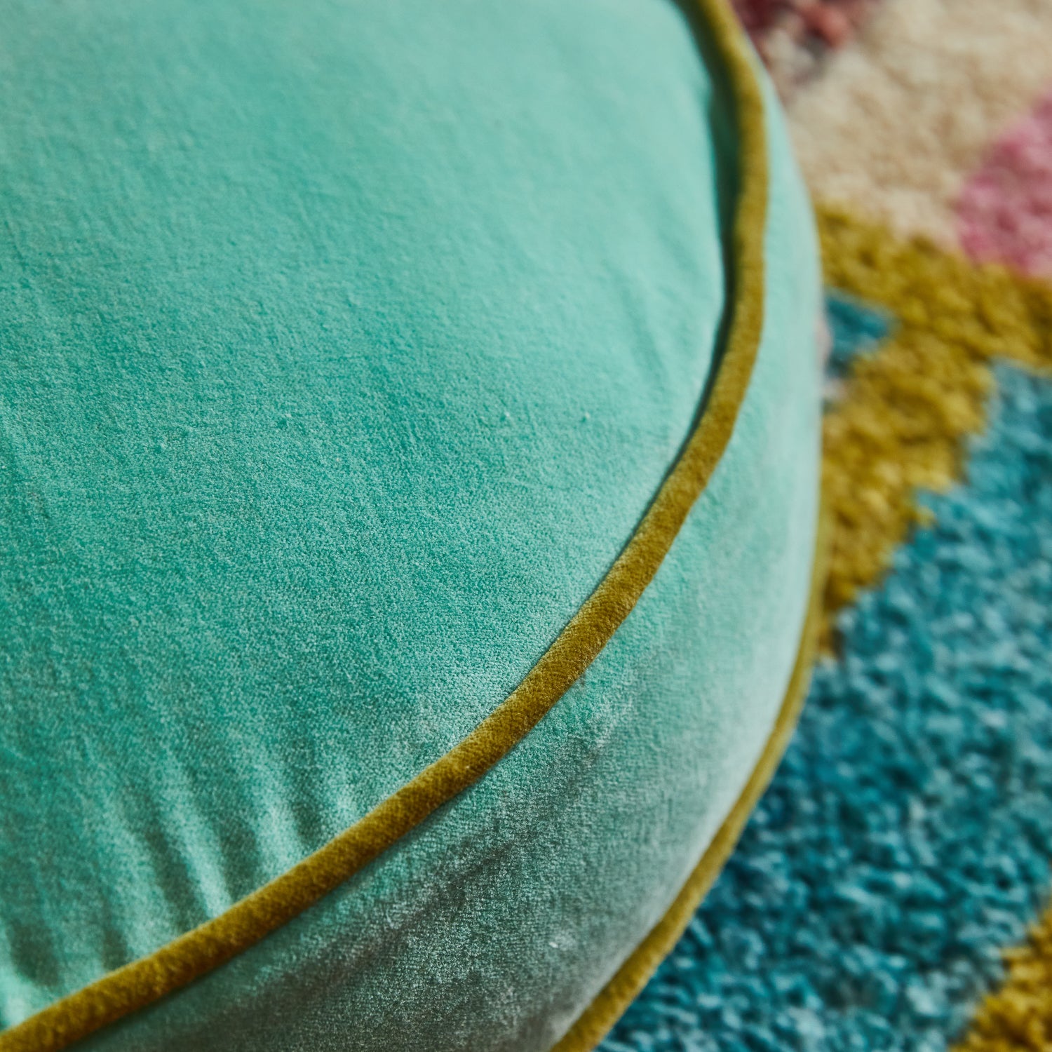 Etienne Velvet Floor Cushion - Jade – Sage and Clare