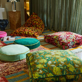 Etienne Velvet Floor Cushion - Jade