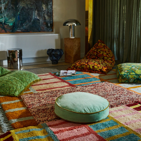 Etienne Velvet Floor Cushion - Jade