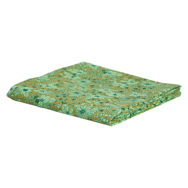 Evette Cotton Sheets - Olive Flat Sheet / Single