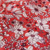 Evette Cotton Sheets - Scarlet Flat Sheet / Single