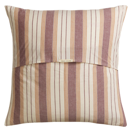 Brigitte Cotton Euro Pillowcase Set - Mahogany