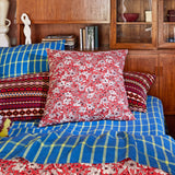 Evette Cotton Euro Pillowcase Set - Scarlet