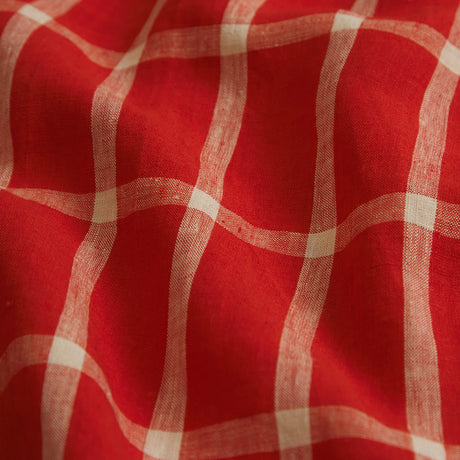 Remi Linen Quilt Cover - Scarlet Single