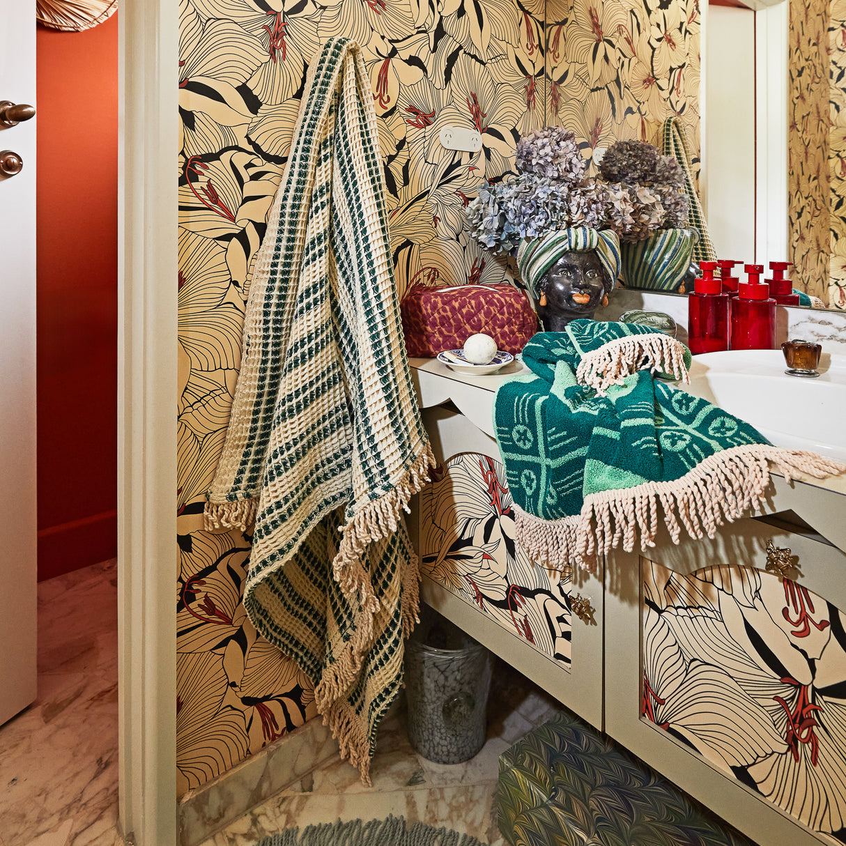 Lucien Waffle Towel - Forest Bath Sheet