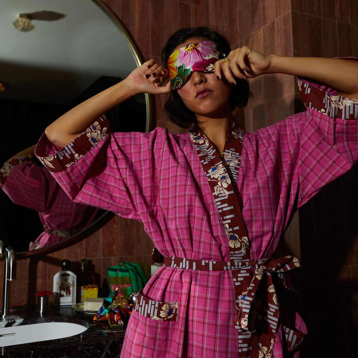 Ines Silk Eye Mask - Porcelain