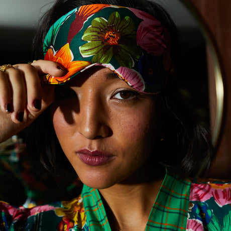 Ines Silk Eye Mask - Verdant