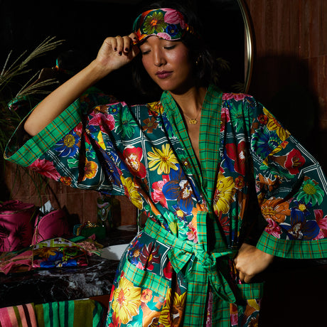 Ines Silk Eye Mask - Verdant