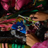 Ines Silk Pouch - Porcelain