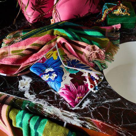 Ines Silk Pouch - Porcelain