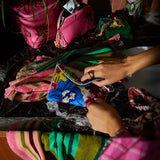 Ines Silk Pouch - Porcelain