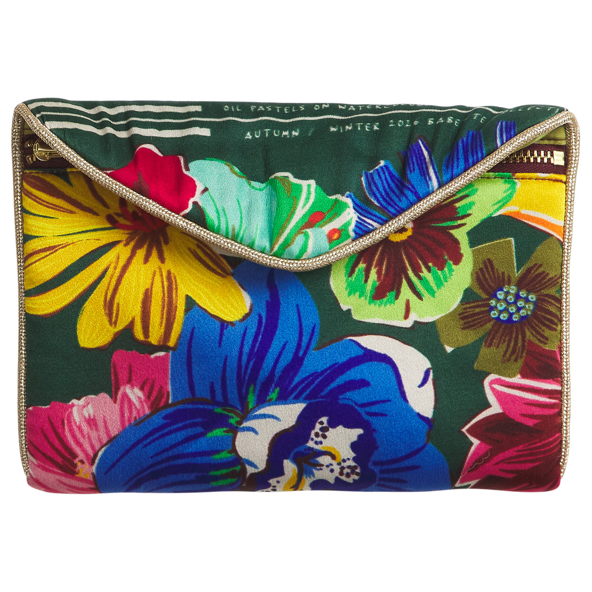 Ines Silk Pouch - Verdant