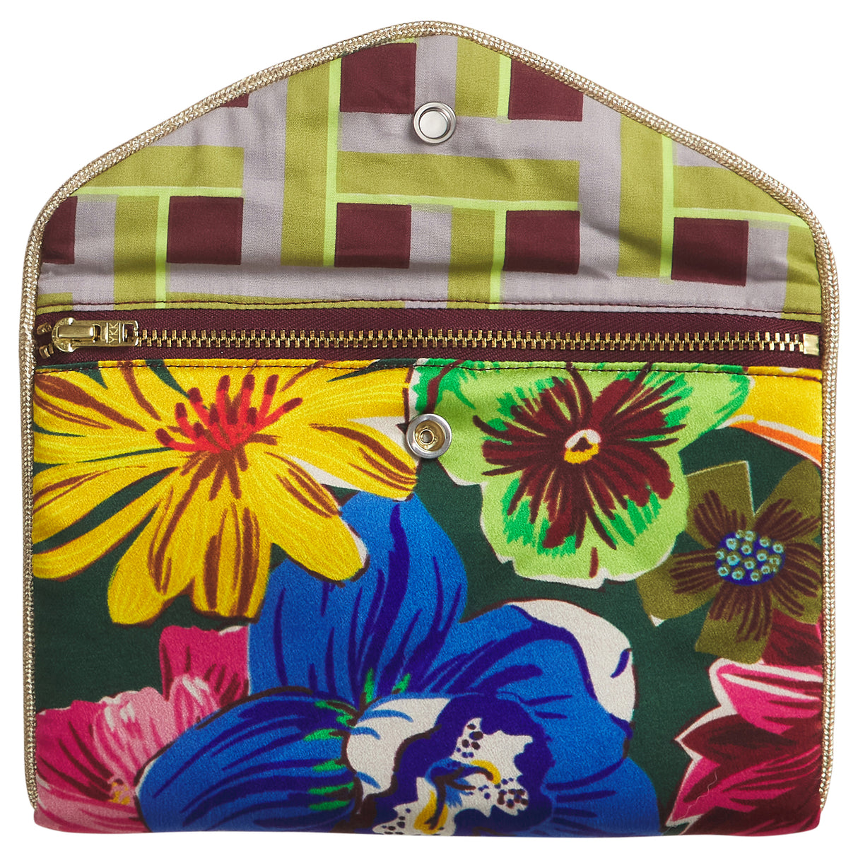 Ines Silk Pouch - Verdant