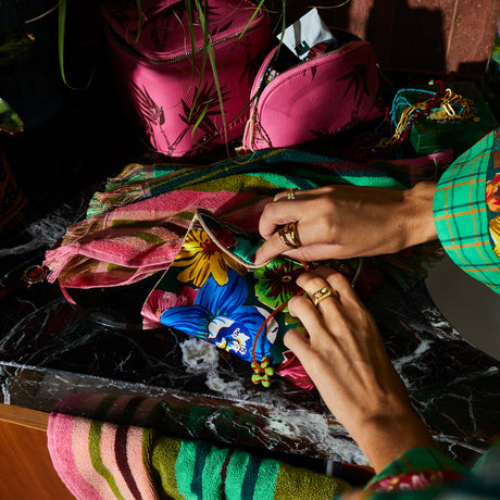 Ines Silk Pouch - Verdant