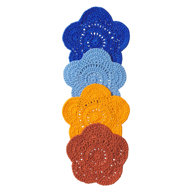 Chumo Crochet Coaster Set - Lapis