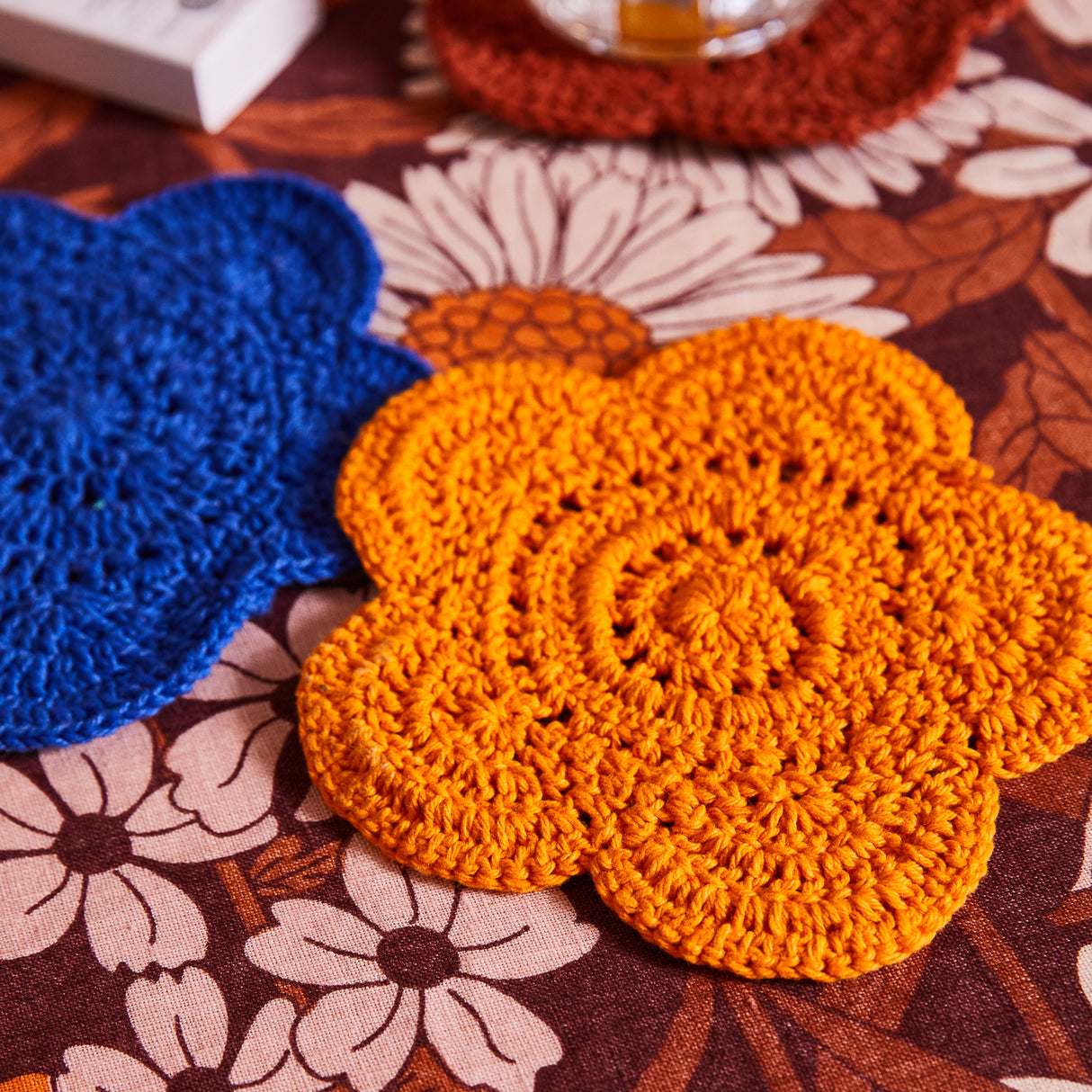 Chumo Crochet Coaster Set - Lapis