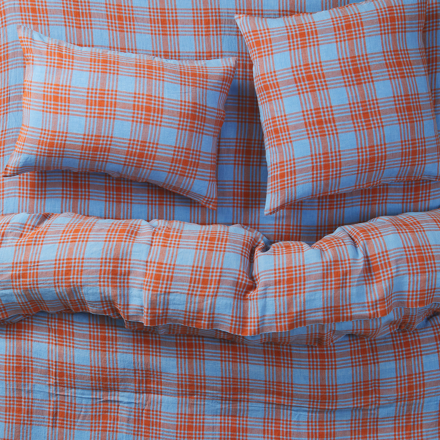 Pello Linen Euro Pillowcase Set - Blue Jay