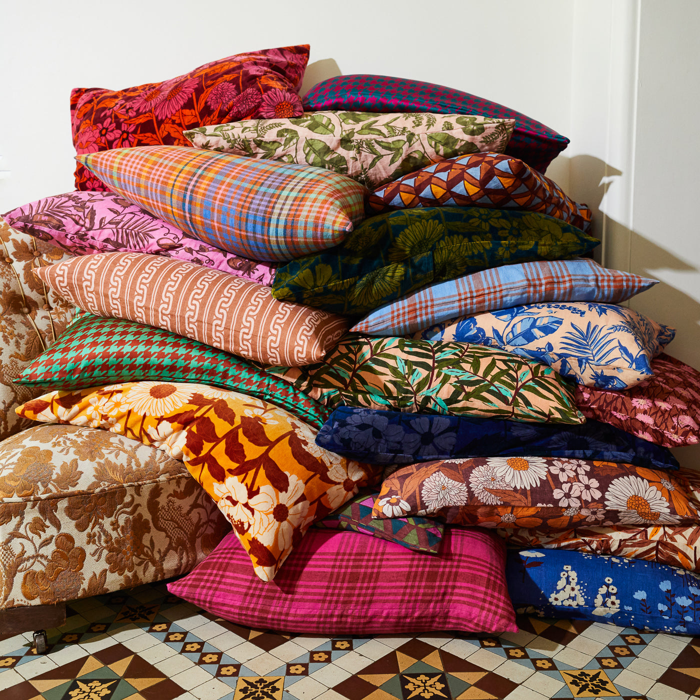 Pello Linen Pillowcase Set - Bougainvillea Standard