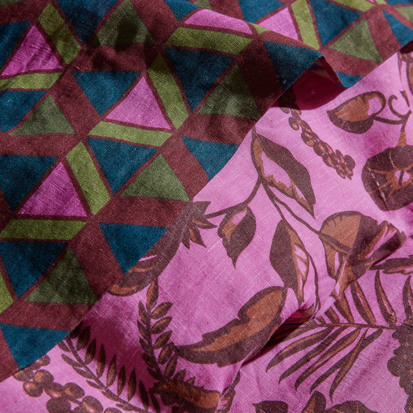 Safia Linen Quilt Cover - Tiramisu Queen