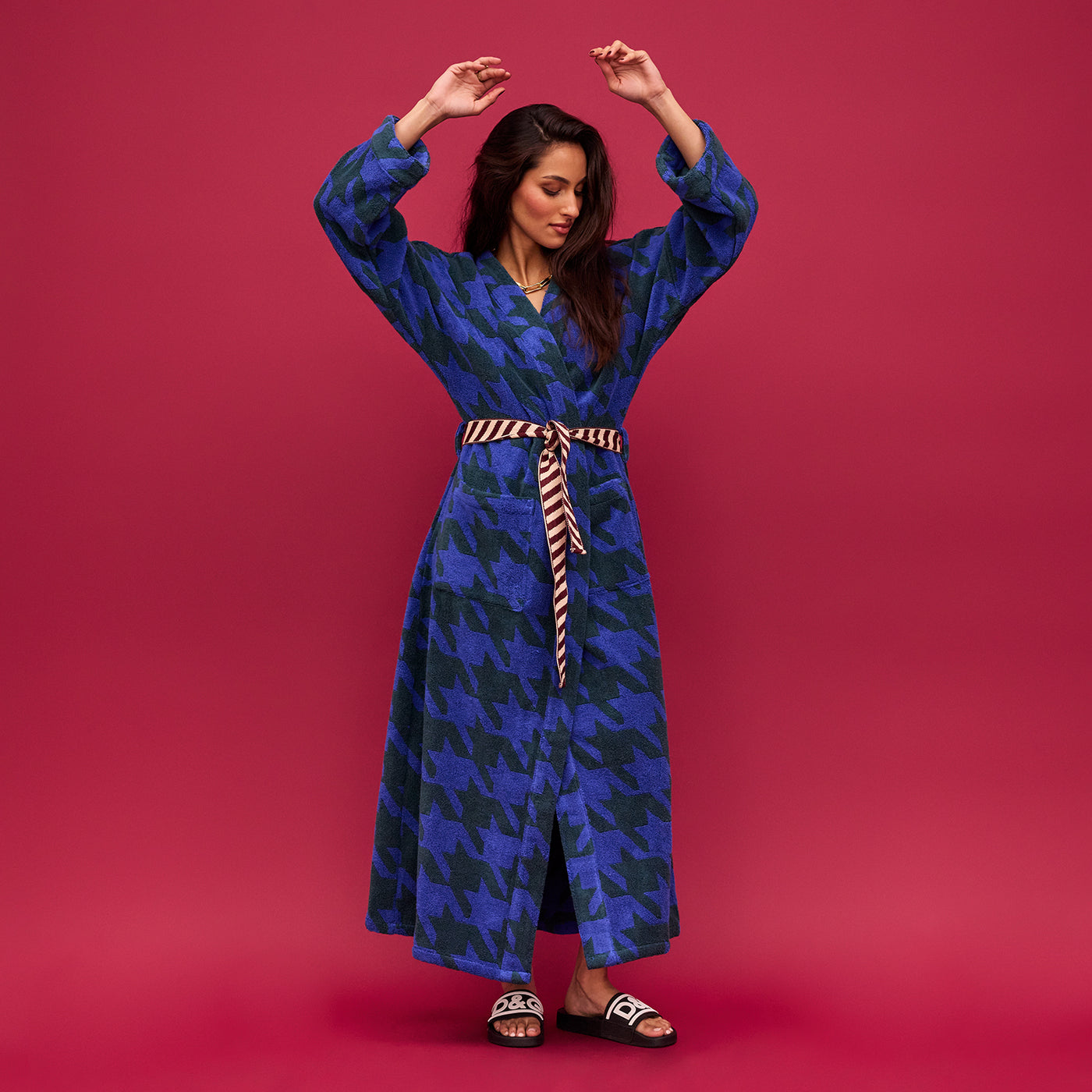 Vinita Towelling Robe - Lapis XS/S