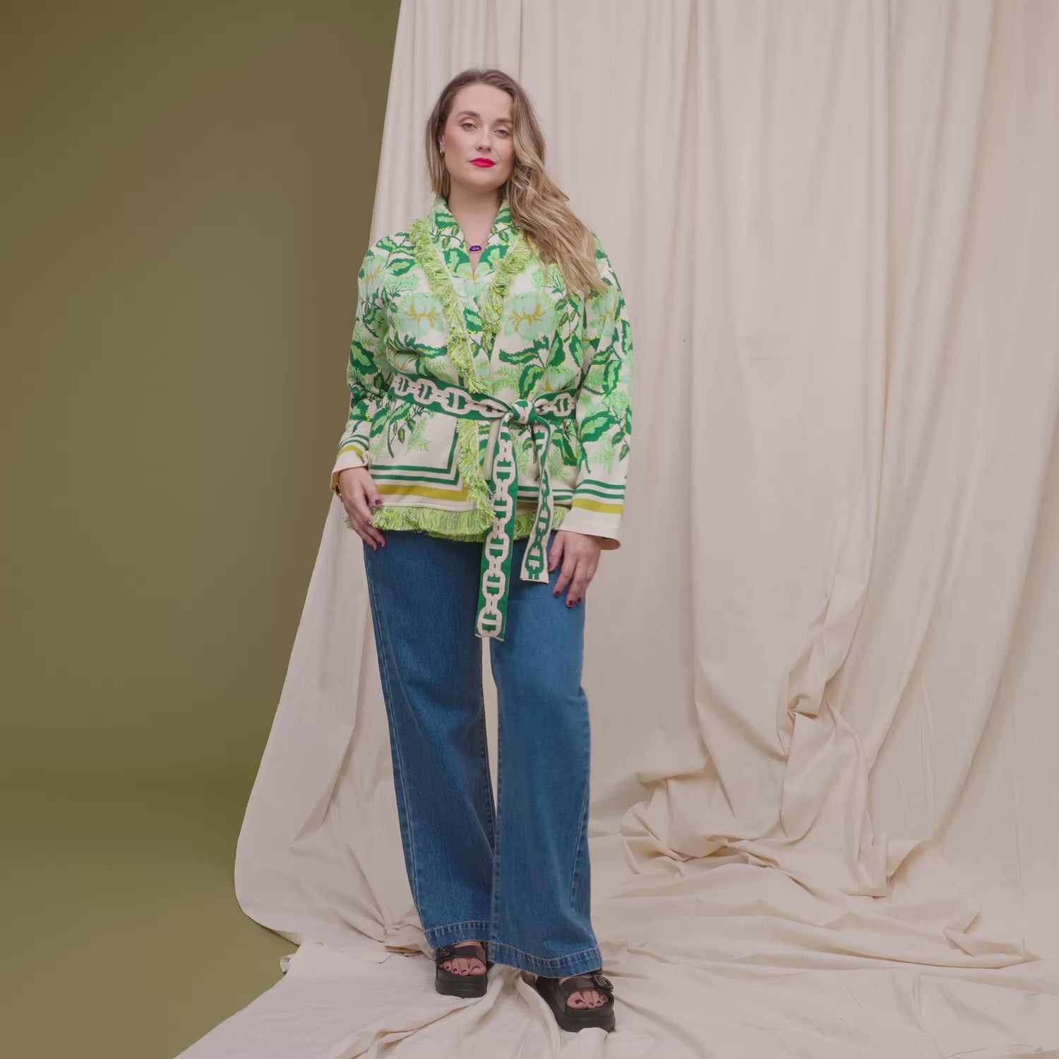 Margot Jacquard Jacket – Sage and Clare