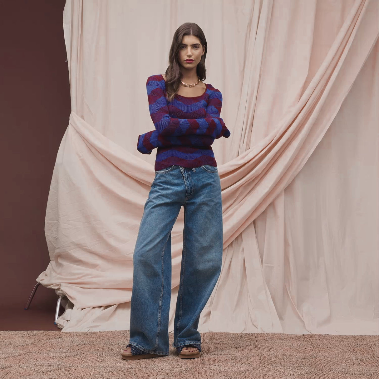 Ingrid Knit Top - Rosewood