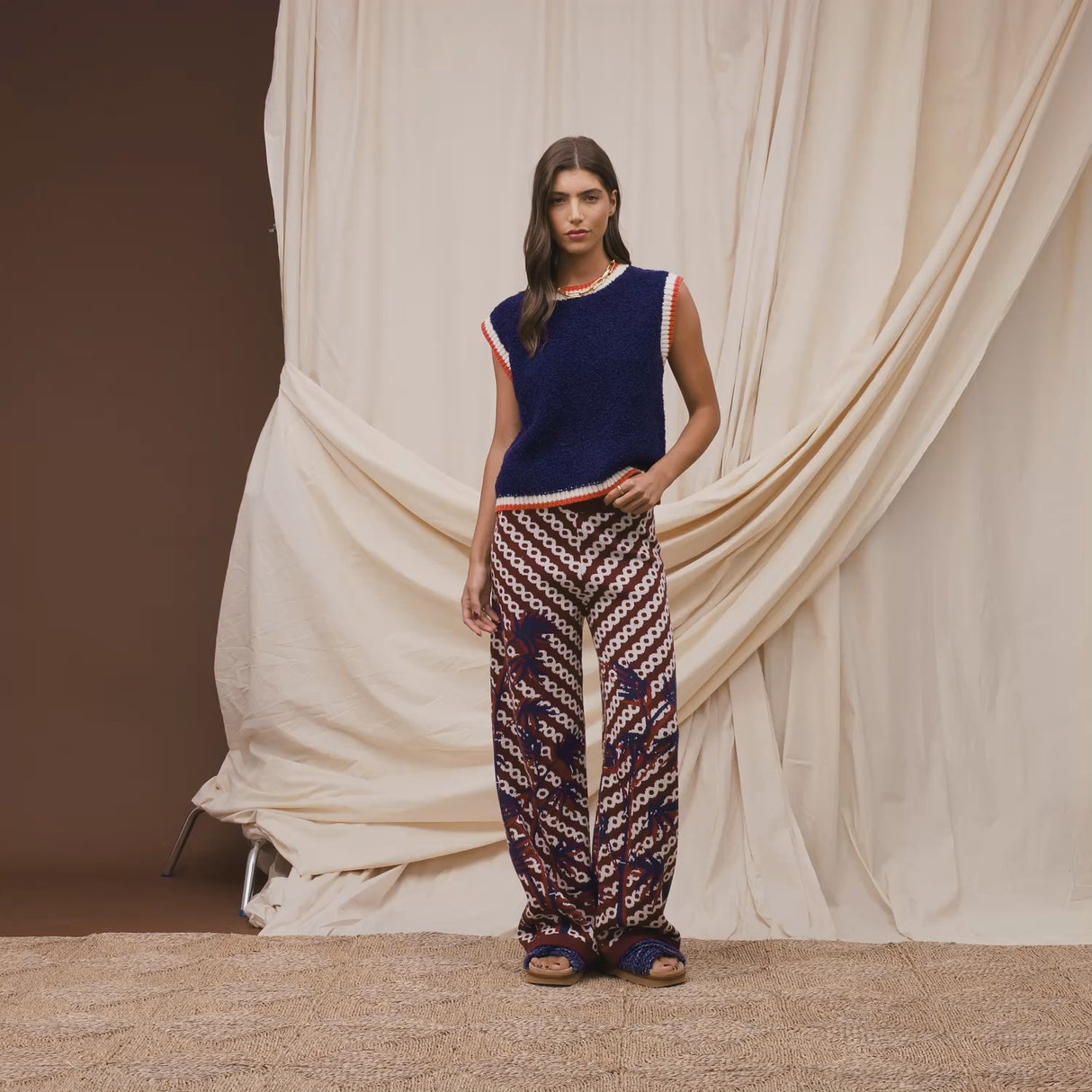 Eleni Knit Vest - Ink