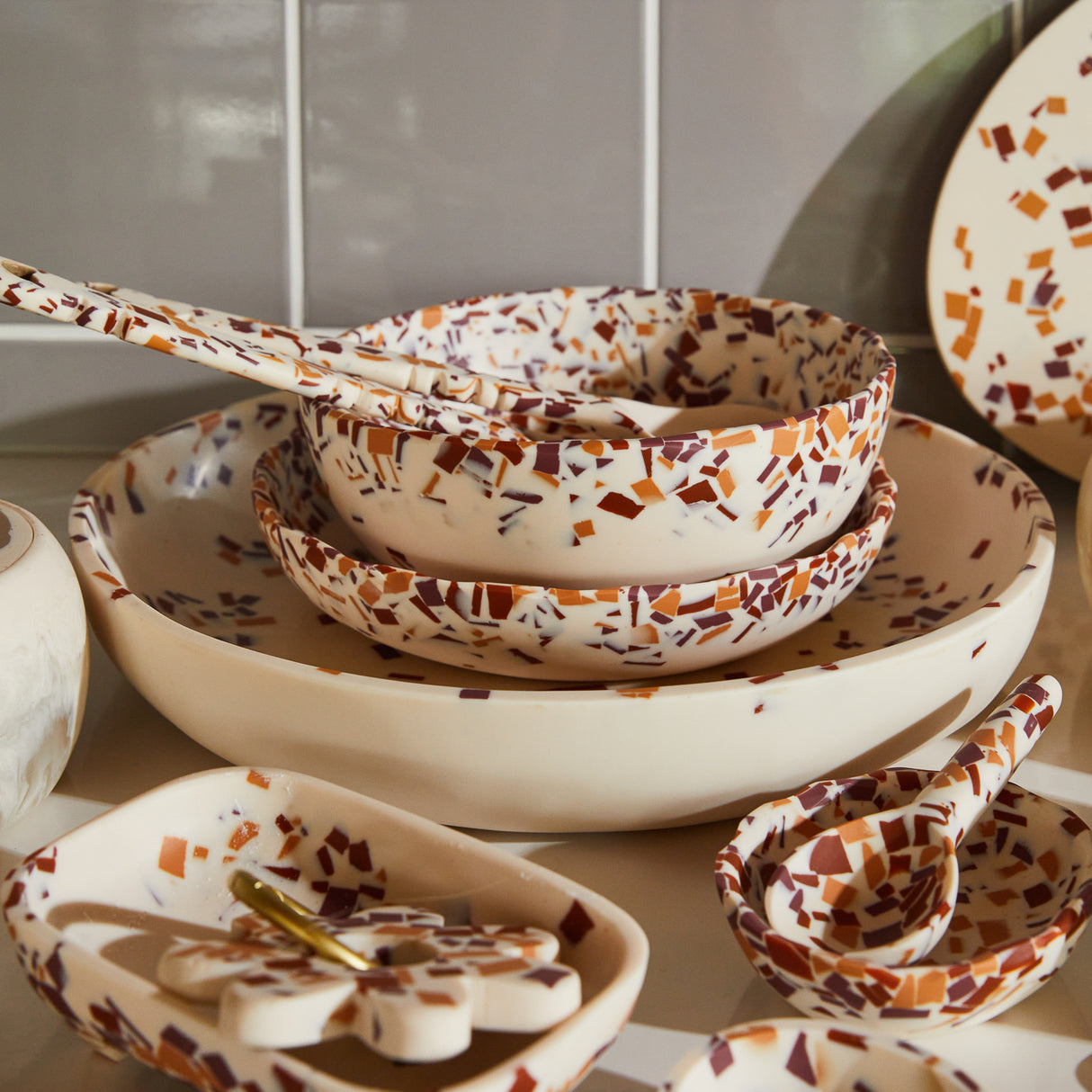 Toni Bowl - Nougat Terrazzo