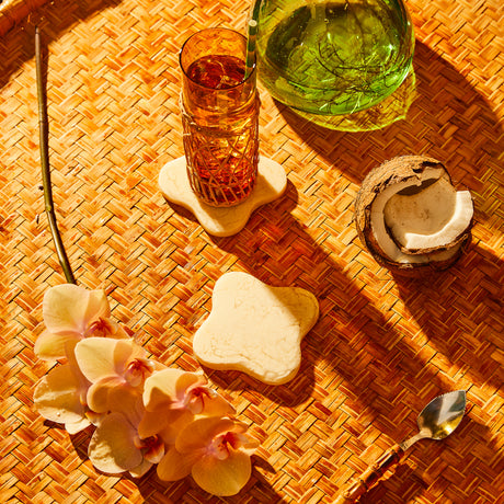 Malorie Coaster Set of 2 - Pearl