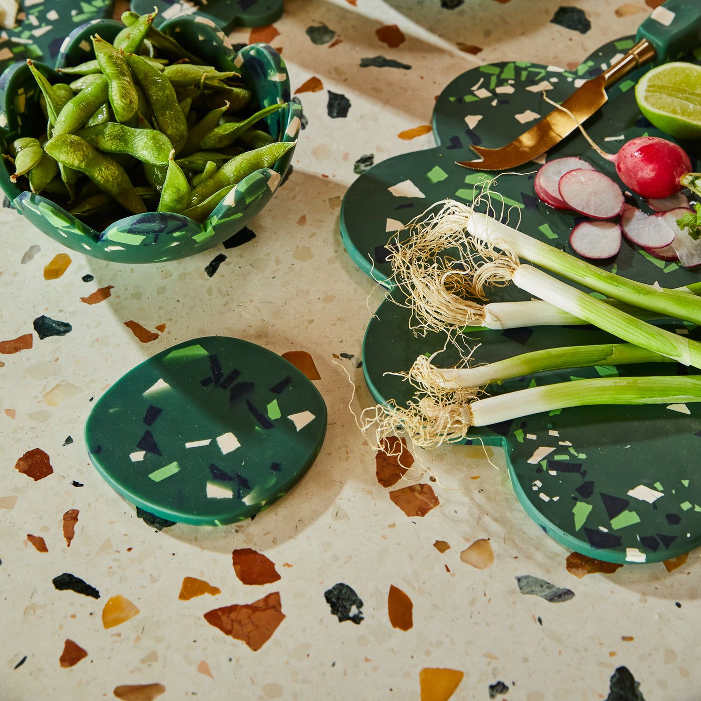 Fenella Coasters Set of 2 - Pine Terrazzo Default Title