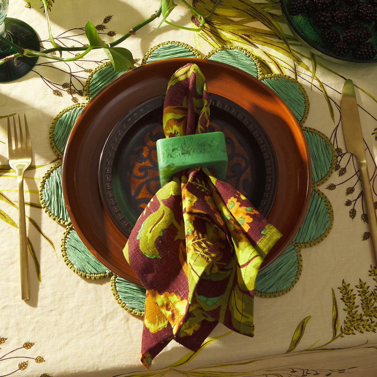 Jara Napkin Ring - Emerald